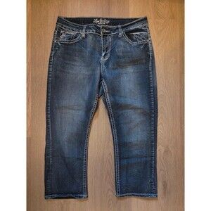 Love Indigo Premium Embellished Capri Jeans - Womens Size 12